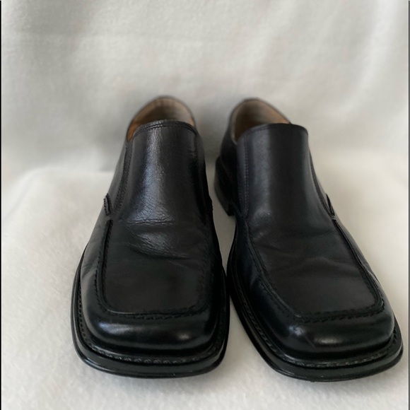 Aldo Mens Size 44 Black Leather Loafers - Picture 2 of 16